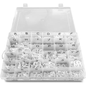 Letter Board Letters - 1 Inch Letters in Organizer Case - Pre-Cut & Sorted Plastic Characters 300 Pieces - Home-Office-School Decor - For Felt Letterboard (white)