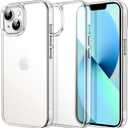 JETech Case for iPhone 13 6.1-Inch, Non-Yellowing Shockproof Phone Bumper Cover, Scratch-Resistant and Anti-Fingerprint Matte Back (Frosted Clear)