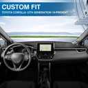 KUST Black Dash Cover for Toyota Corolla 2019-2024 2025 2026 (L LE SE XLE XSE), Hatchback(SE XSE) Left Hand Driving Dashboard Cover Non-Slip Polyester Interior Accessories for Corolla Sedan