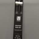 Umbra Marbello Curtain Rod for Window, 36 to 72 inches, Pewter (Silver)