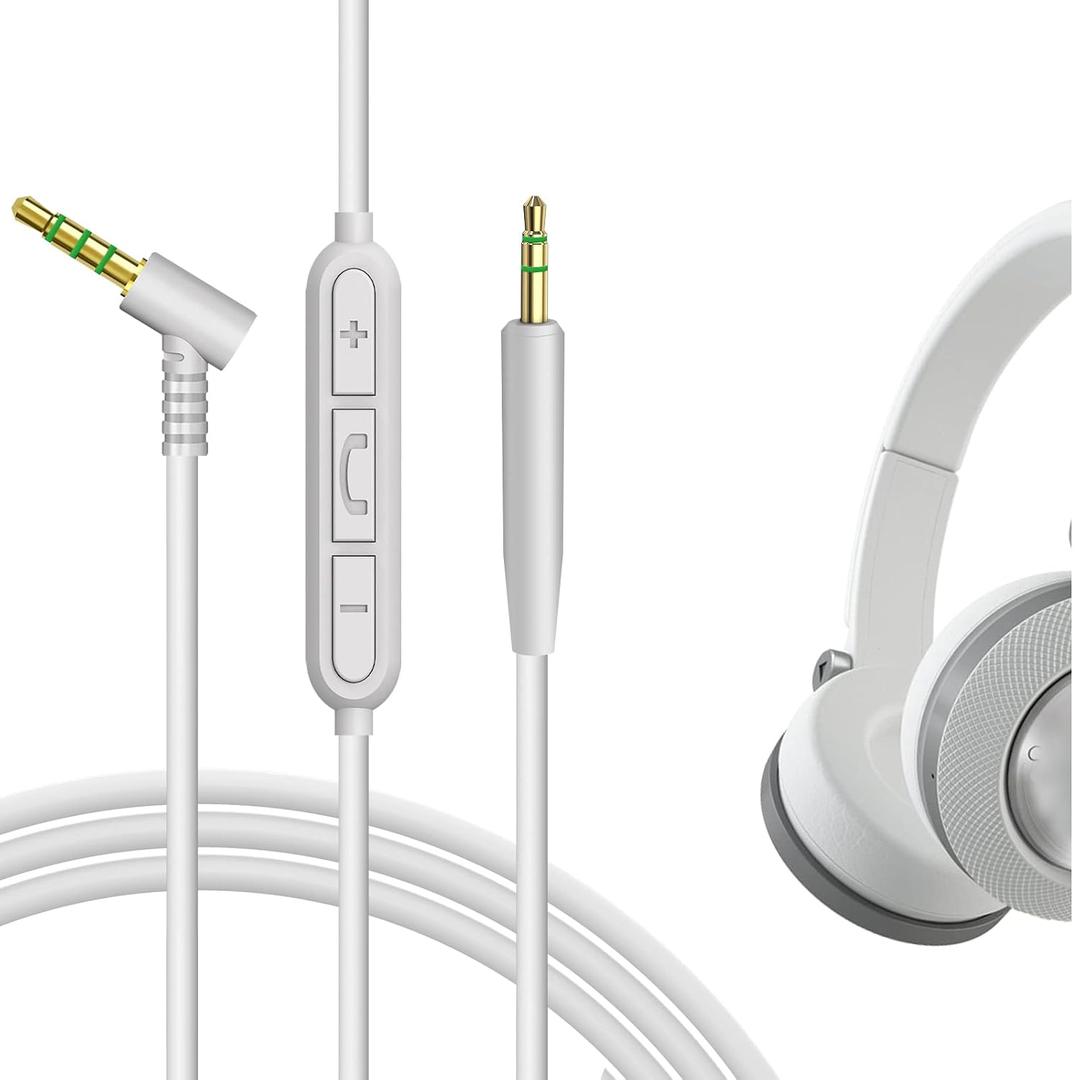 GEEKRIA Audio Cable with Mic and Mute Control Compatible with JBL 770NC/760NC, Live 760NC/ 670NC Headphones, 3.5mm to 2.5mm Replacement Stereo Cord (4ft / 1.2m)