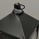 22'' 19'' Large Lanterns Decorative Outdoor Indoor, Set of 2 Black Metal Candle Lanterns Halloween Lanterns Modern Farmhouse Floor Lanterns Decorative for Home Decor, Mantle, Patio, Porch, Garden