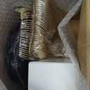 bUCLA 180PCS Blue Plastic Plates - Navy Blue and Gold Rim Disposable Include 30 Each (Dinner & Dessert) Plates, 30 Knives, 30 Forks, 30 Spoons and 30 Cups, Ideal for Party, Gathering and Hanukkah