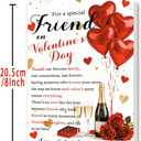 2 x Asmallgf Happy Valentine’s Day Card for Special Friend，Valentines Day Decorations Gifts for Him Her