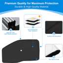 Front Side Window Sun Shade with Suction Cups for 2017-2022 Fo-rd F250 F350 Super Duty 2Dr 4Dr Pickup, Foldable Window Sunshade Sun Visor Protector, Side Window Shades Blocks UV Rays Heat