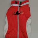 Haofy Dog Winter Coat, Reflective Strip Zipper Windproof Warm Jacket for Small Medium Large Dogs, with Built in Safety Belt for Cold Weather (S)