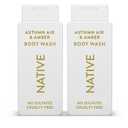 Native Body Wash with Naturally Derived Ingredients Autumn Air & Amber Sulfate & Paraben Free For Women & Men SkinLoving Cleanser 18 oz (2Pack)