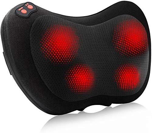 Papillon Back Massager,Shiatsu Neck Massager for Pain Relief,Electric Shoulder Foot Massage Pillow with Heat,Gifts for Mothers Day,Christmas Gifts for Women/Men,Deep Tissue Kneading for Waist,Legs (Black)