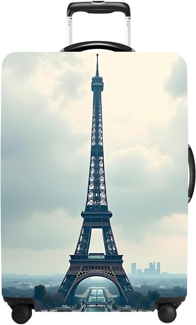 Luggage Cover Washable Suitcase Protector Anti-scratch Suitcase cover Fits 20-34 Inch Luggage (Grey, M(24-26inch suitcase))