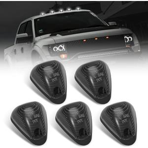 LED Cab Clearance Lights,Rooftop Marker Running Light Compatible with Ford F150 F250 F350 F450 F550 1999-2016 Super Duty Pickup Trucks (Smoked White)