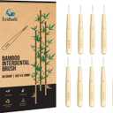 Bamboo Interdental Brushes, Between Teeth Cleaner Deep Clean Brush, 40 Count, Size 0, Small Gaps