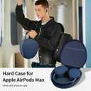 Smart Case for Apple AirPods Max Supports Sleep Mode, with Ear Pad Case Cover/Ear Cups Cover/Headband Cover Silicone Accessories for AirPods Max Headphones,Hard Portable Carry Travel Storage Bag, Blue