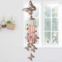 Butterfly Wind Chimes, Gift for Grandma,Birthday Gifts for mom for Daughter,Friend Gift, Aunt, Women,Gardening Decoration for Mother's Day,Christmas, Thanksgiving, Father's Day, Birthday