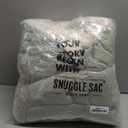 Snuggle Sac Sage Green Bedding Blankets Queen Size 90x90 inches, Reversible Microfiber Fluffy Fuzzy Soft Throw Cozy Knit Blanket for Women Mothers Birthday Gifts