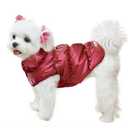 Winter Warm Dog Jacket for Small Medium Dogs Cat Cold Weather Coats with Harness Paded Dogs Fleece Vest Waterproof Windproof Dog Snow Jacket Pet Puppy Clothes (red,XXL)