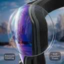 Skiing Motocross Goggles,Racing Riding Goggles ATV Dirt Bike,Ventilation Anti-Fog UV Impact Resistant for Adult (09-6 Series, Tech Blue Frame and Ice Blue Lenses)