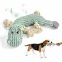 FoxFocus Durable Squeaky Dog Toys for Medium Dogs to Keep Them Busy, Green