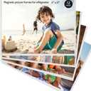 vivinin Magnetic Picture Frame, 12 Pack Magnetic Frame Reusable, Magnetic Photo Frames for Refrigerator 4x6 With White Border, Refrigerator Magnets For Pictures Suitable Home, School, Office