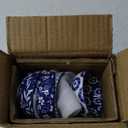 vancasso SELENE Ceramic 2.7 Oz Mini Dipping Bowls Set of 4  3 Inch Small Dip Bowls for Sauce, Soy Sauce, Sushi, Condiments & Side Dishes, Microwave & Dishwasher Safe, Vintage Blue