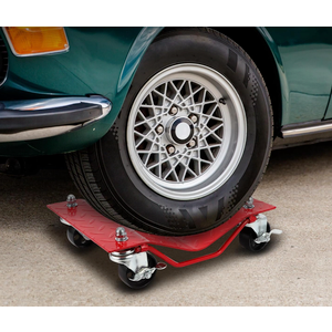 Car Dolly -8000 LBS Capacity Heavy Duty Wheel Dollies for Moving Vehicles - 3" Steel Wheels with Tire Protection - Fits Cars, SUVs, Trucks & ATVs - Garage & Repair Shop