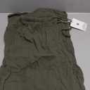 Faleave Women's Cotton Linen Summer Palazzo Pants Flowy Wide Leg Beach Trousers with Pockets (Medium, Armygreen)