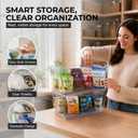 ClearSpace Stackable Storage Bins, Front Pantry Organizer, Large, 6 Pack