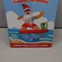 Gardentime 6.5FT Christmas Santa Claus Inflatables Outdoor Decoration Surfing Santa Fun Hawaii Giant Xmas Blowups with Built-in LED Lights for Holiday Indoor Yard Lawn Garden Outside Home Dcor