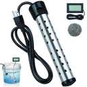 Immersion Water Heater 2000W Portable Bucket Heater Stainless Steel Guard Anti-scalding Pool Heater for bathtubs,Camping,Portable Water heate Heat 5 Gallons of Water in Minutes