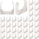 Chunful 50 Pack 2 Inch Pipe Clamps PVC Clips Pex Pipe Support Hangers Plastic U-shaped Tubing Clamps for Tubing Hose Hanger Support, White