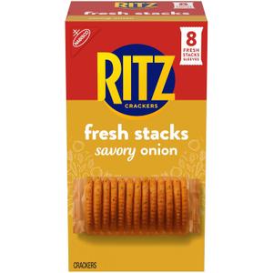 2 x RITZ Fresh Stacks Savory Onion Crackers, Travel Snacks, 11.5 oz (8 Multi Snack Packs)