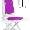 Electric Chair Lift for Senior, Remote Control Floor Lift with Padded Backseat, Bathtub Lift Elderly from Floor, Net Weight 24 LBS, Support Max 308 LBS, Safety and Waterproof Design, Include Charger (Purple01)