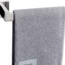 NearMoon Square Hand Towel Holder/Towel Ring, Premium SUS304 Stainless Steel Hand Towel Bar Rustproof Wall Mounted Towel Rack for Bathroom/Kitchen, Contemporary Style Bath Accessory (Chrome Finish) (Chrome Finish)