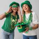 Fovths 100 Pieces St Patrick's Day Beads Necklaces Bulk 18 Kinds of Pendants Green Shamrock Coins Hat St Patricks Beads Necklace for Parade St Patrick's Day Decoration Party Supplies
