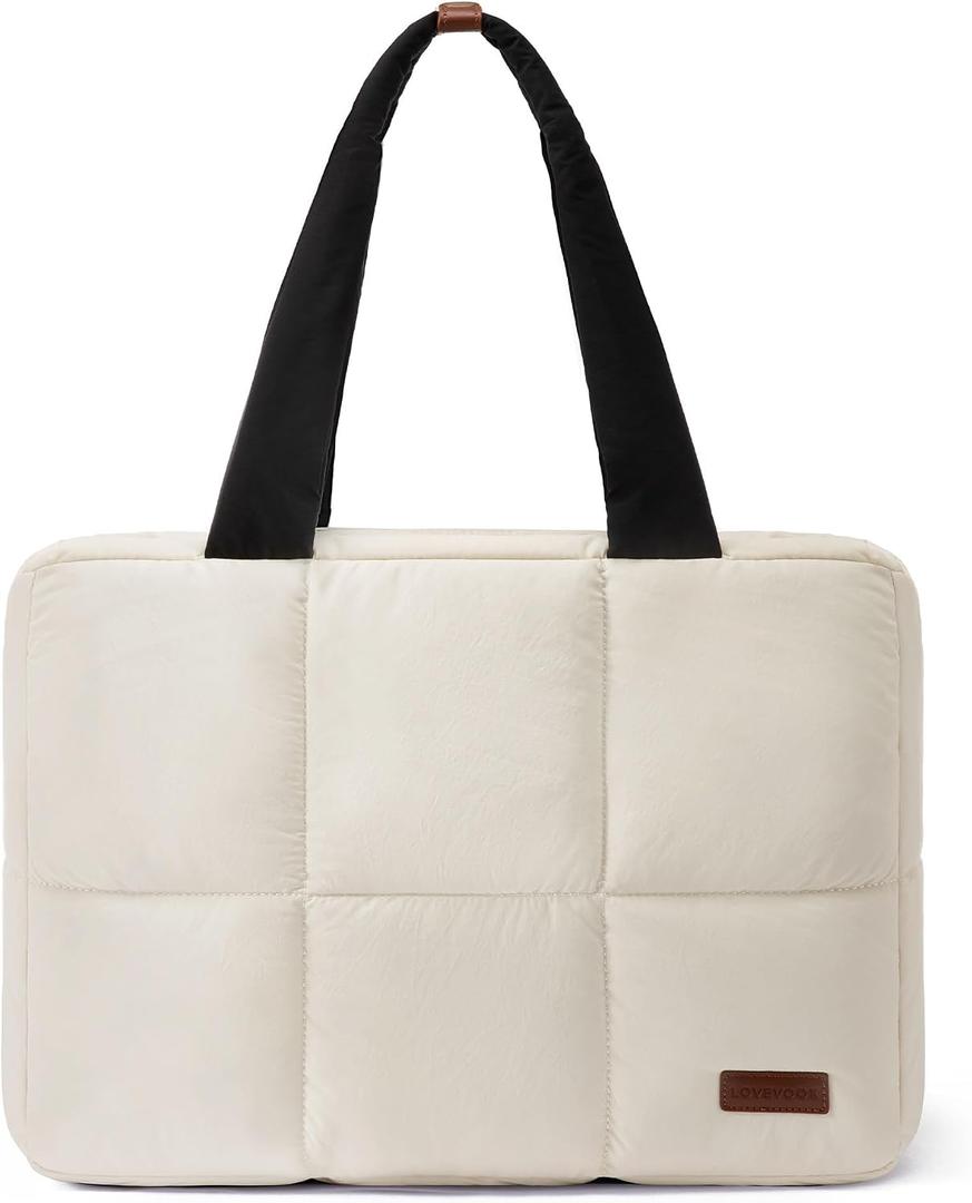 LOVEVOOK 15.6 inch Laptop Bag for WomenBriefcase Computer Bag Puffer Tote