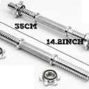 Threaded Dumbbell 12.6/14.2/15.7/18.1/19.7inch(30/35/40/46/50cm) Handles/Adjustable Dumbbell Bar Handles - Fit 1 inch Standard Weight Plate - Weightlifting Accessories - Sold in Pair