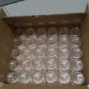 30 Pcs 2 oz Mini Plastic Spice Jars with Sifters Clear Empty Spice Bottles Round Seasoning Containers for Travel Kitchen (Clear Top with 5 Hole)