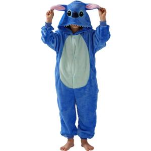 SCOPUCI Unisex Children Animal Onesie Pajamas, Kids Flannel Halloween Cosplay Costume/ Homewear/ Sleepwear (Blue-a, 9-10 Years)