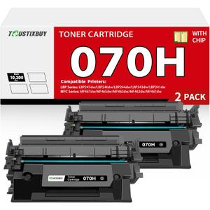 070H/070 high Yield Black Toner Cartridge Compatible for Canon 070H 070 CRG-070 Toner Cartridge with Canon imageCLASS MF465dw MF462dw LBP247dw LBP246dw Printer | 2-Pack 20400 Page