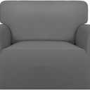 PureFit Super Stretch Sofa Slipcover  Spandex Non Slip Soft Couch Sofa Cover, Washable Furniture Protector with Non Skid Foam and Elastic Bottom for Kids, Pets (Oversized, Light Gray) (Small-XL)