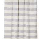 DII Rustic Farmhouse Cotton Cabana Striped Blanket Throw with Fringe, 50 x 60 - Cabana Striped Off-White with French Blue
