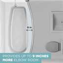 Zenna Home Double Curved Shower Curtain Rod, No Drill, 50-72 Inch Adjustable Tension Curved Shower Rod for Bathroom, Rustproof Double Rod, Non-Slip, Adds Room in Shower, Satin Nickel