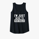 Womens I'm Just Here To Kick Balls Kickball Player Tank Top Size L