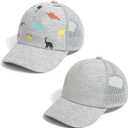 Mesh Toddler Baseball Cap, Adjustable Breathable Sun Hat for Kids | Breathable mesh back, soft cotton polyester fabric, rear adjustable closure, sizes 0-8T for daily outdoor wear
