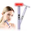 Led-Face-Wand-Light, Red Light Therapy for Face & Body Beauty Wand, Facial Massager for Face and Neck Tool for Skin Care Tool at Home (Purple)