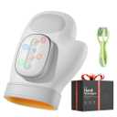 WUX Hand Massager with Heat Compression Relief, 3 Massage 4 Temperatures 5 Compression Models Therapy Glove, Arthritis & Wrist Carpal Tunnel Muscles Pressure Point Therapy, Ideal Gifts for Women/Men