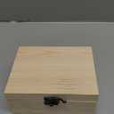 (1-Pack Unfinished Unpainted Wooden Box with Hinged Lid for Crafts DIY Storage Jewelry Plain Pine Box - Small 6.7"x5.1"x3.1"