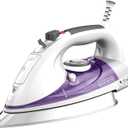 BLACK+DECKER IR1350S Professional Steam Iron with Stainless Steel Soleplate and Extra-Long Cord, Purple