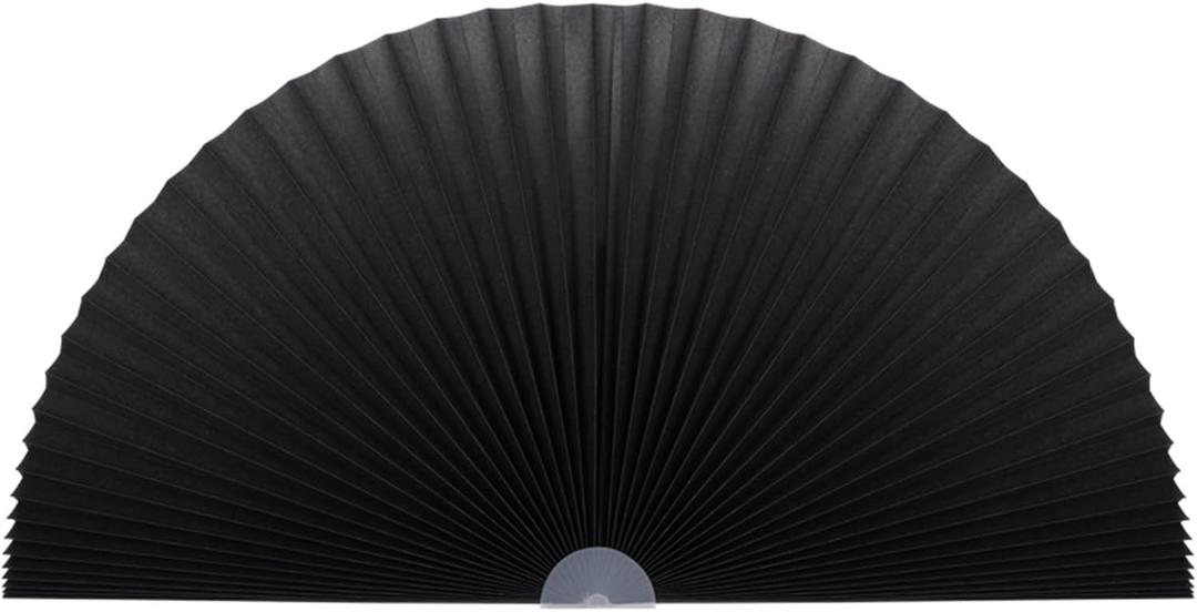 Arch Window Shade Light Filtering Cordless Pleated Shade Half Circle Fabric Blinds No Tools Black Shades Room Darkening Shades Easy Install Blinds Semi Circle Window Cover (1, Black, 72"x36")