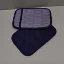 MARTHA STEWART Honeycomb Quilted Chambray Pot Holder 2-Pack Set, 100% Cotton, Flexible Non-Slip Silicone Grip, Heat Resistant, Navy Blue, 7"X10"