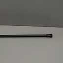 Kenney Rogers Twist & Fit No Tools Tension Curtain Rod, 48 to 84 Inches, Black Extendable, No Drilling, Easy Install for Windows